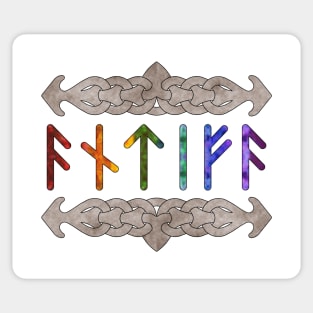 Antifa Runes - Rainbow Bridge Sticker